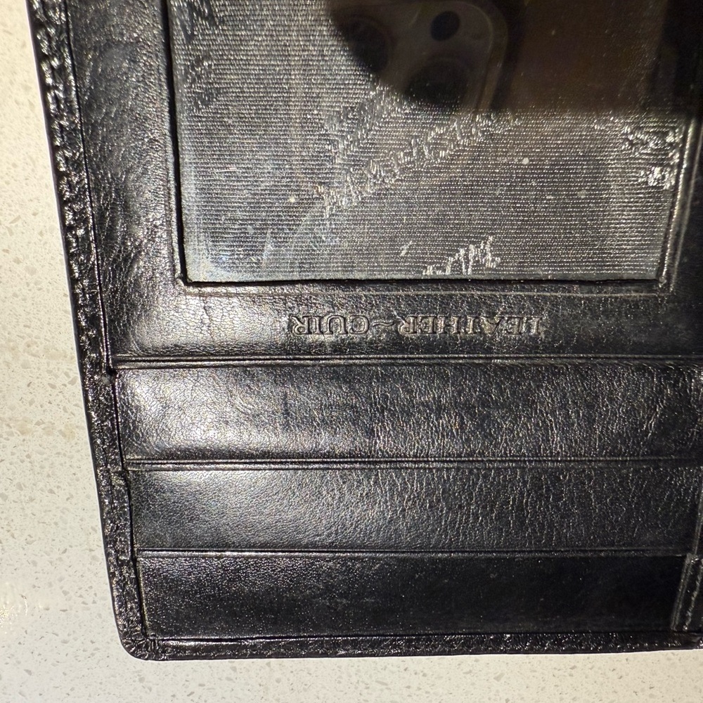 Mancini - Black 100% Leather Wallet with Logo - Picture 6 of 6